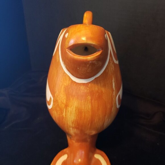 Sigma SAMBURU SAFARI Tribal Handmade Figural Fish Pitcher Stoneware Vintage - Picture 4 of 7